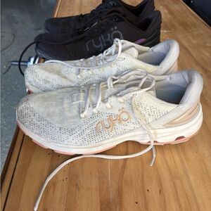 Ryka Cream and Pink Running Shoes- Devotion X size 10 (1pair)